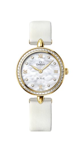 Omega De Ville Prestige Dewdrop Quartz 27.4 Yellow Gold / Diamond